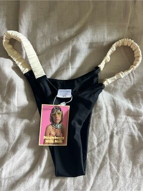 Strawberry Milk Mob Black and Cream Bottoms